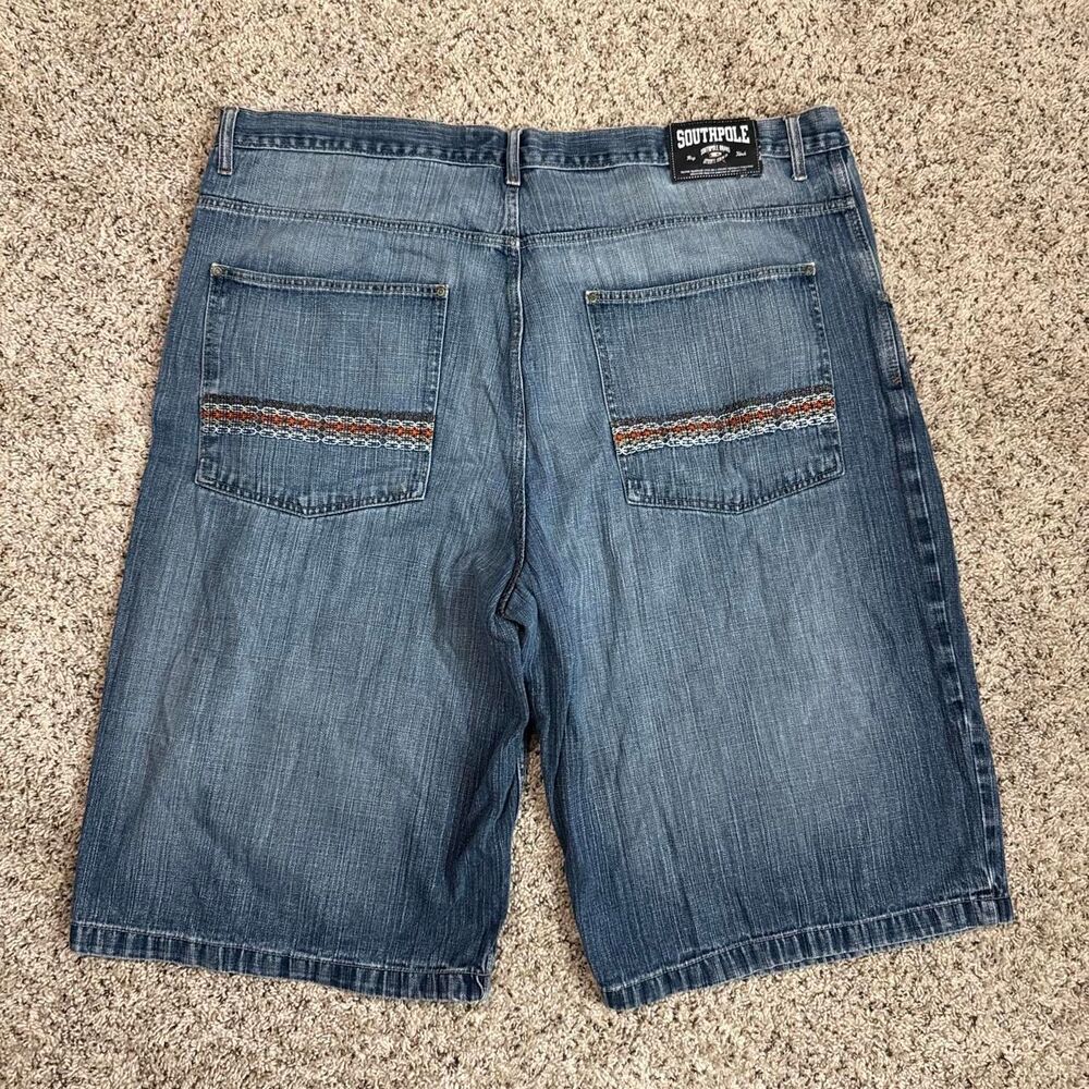 Southpole Men's Blue and Navy Shorts